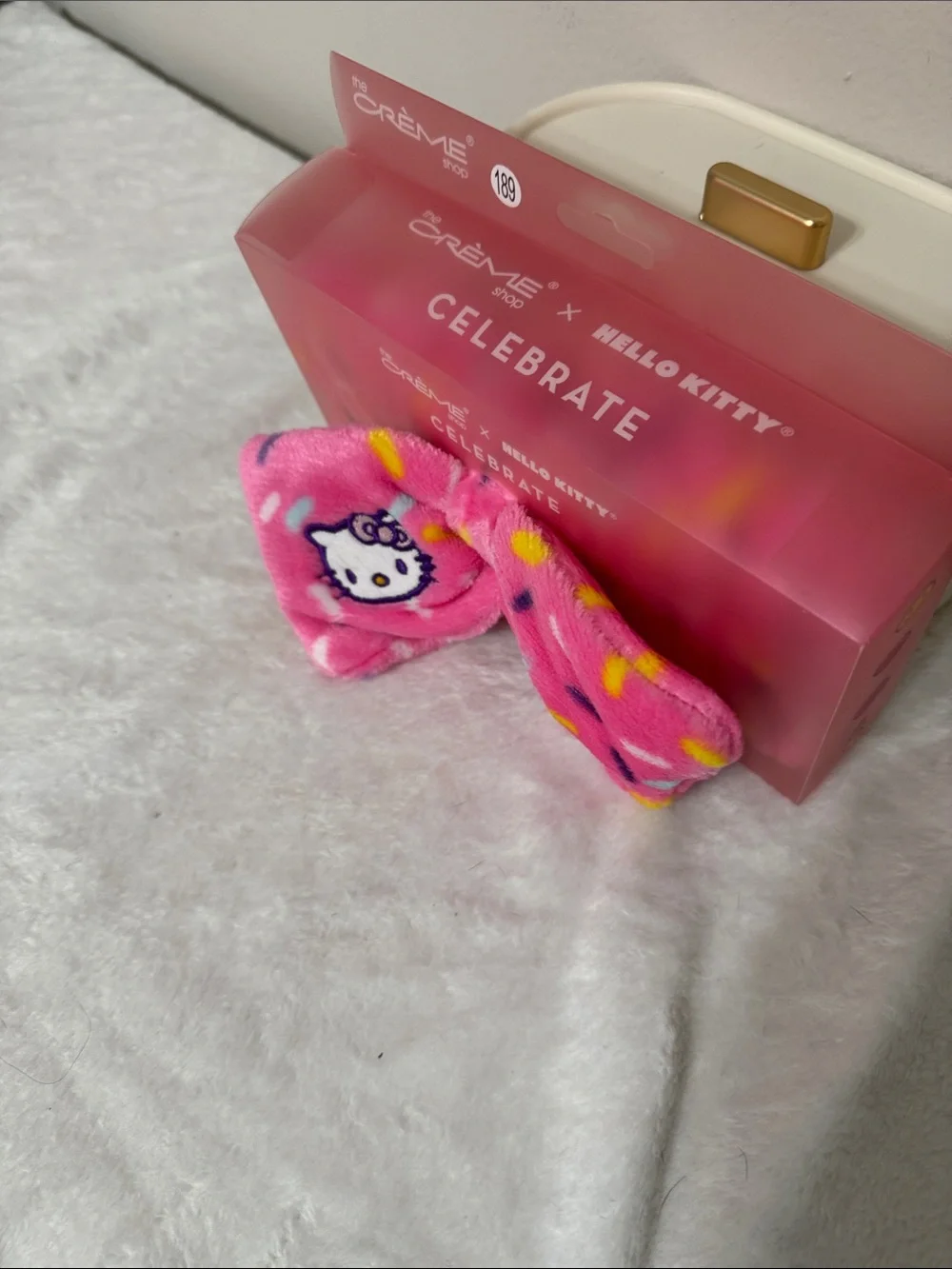 2 for 35 or 1 for 19 Hello Kitty Pink Plush Sprinkle Bow Headwrap